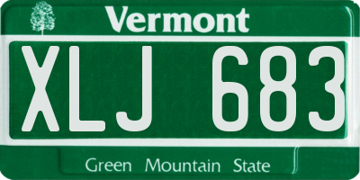 VT license plate XLJ683