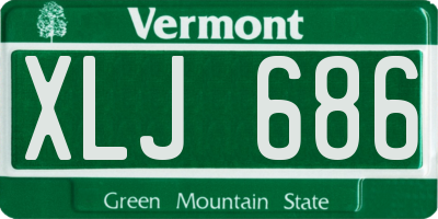 VT license plate XLJ686