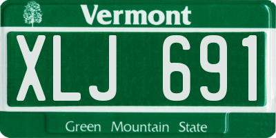 VT license plate XLJ691