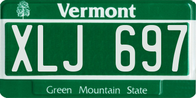 VT license plate XLJ697
