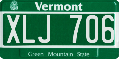 VT license plate XLJ706