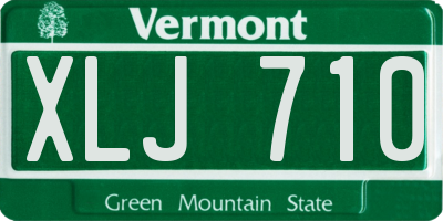 VT license plate XLJ710