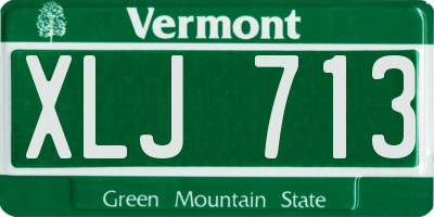 VT license plate XLJ713