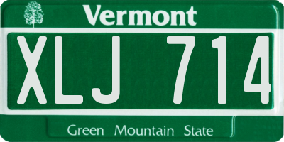VT license plate XLJ714