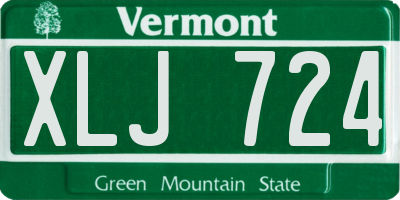 VT license plate XLJ724