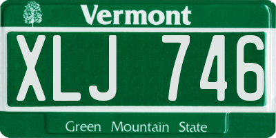 VT license plate XLJ746