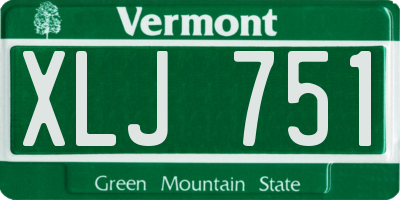 VT license plate XLJ751