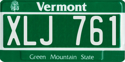 VT license plate XLJ761