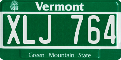 VT license plate XLJ764