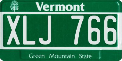 VT license plate XLJ766
