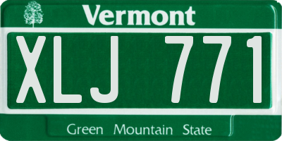 VT license plate XLJ771