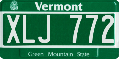 VT license plate XLJ772