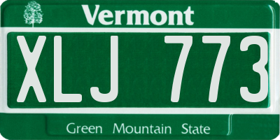 VT license plate XLJ773