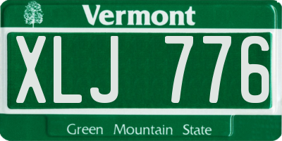 VT license plate XLJ776