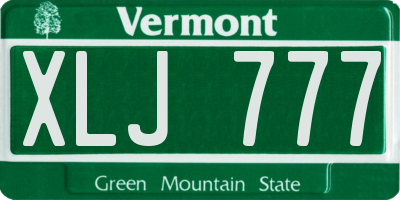 VT license plate XLJ777