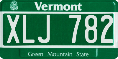 VT license plate XLJ782