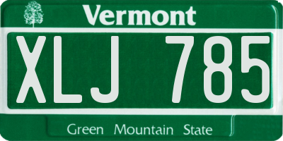 VT license plate XLJ785