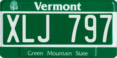 VT license plate XLJ797