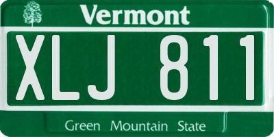 VT license plate XLJ811