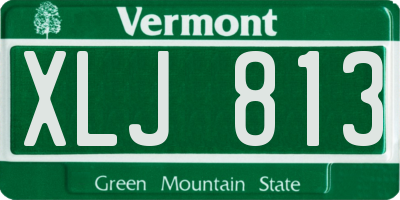 VT license plate XLJ813