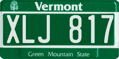 VT license plate XLJ817