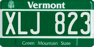 VT license plate XLJ823