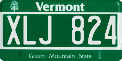 VT license plate XLJ824