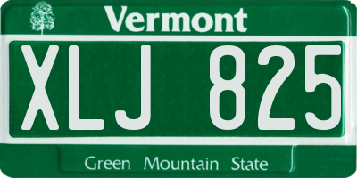 VT license plate XLJ825