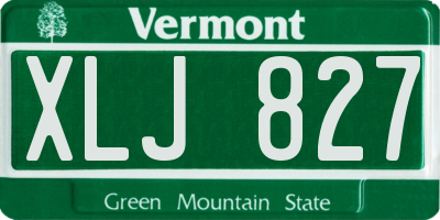 VT license plate XLJ827