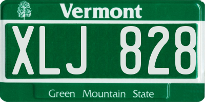 VT license plate XLJ828
