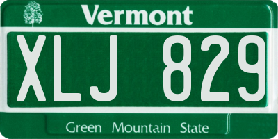 VT license plate XLJ829