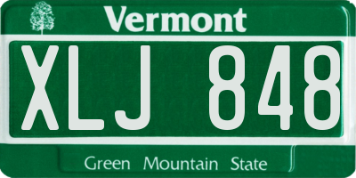 VT license plate XLJ848