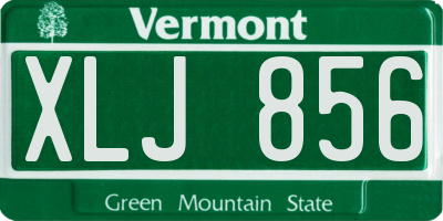 VT license plate XLJ856