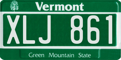 VT license plate XLJ861