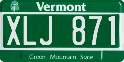 VT license plate XLJ871