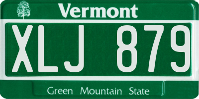 VT license plate XLJ879