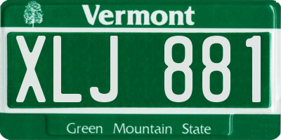 VT license plate XLJ881