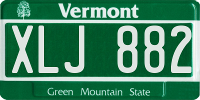 VT license plate XLJ882
