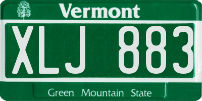 VT license plate XLJ883
