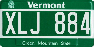 VT license plate XLJ884