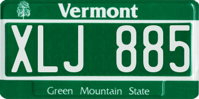 VT license plate XLJ885