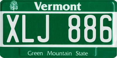 VT license plate XLJ886