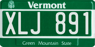 VT license plate XLJ891