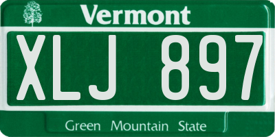 VT license plate XLJ897