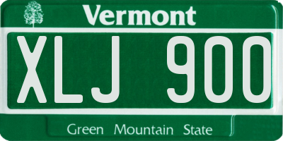 VT license plate XLJ900