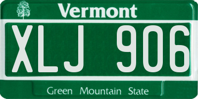 VT license plate XLJ906