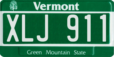 VT license plate XLJ911