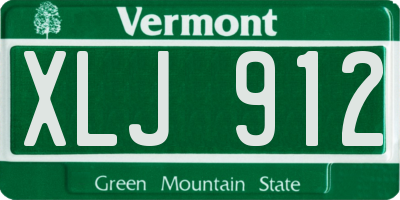VT license plate XLJ912