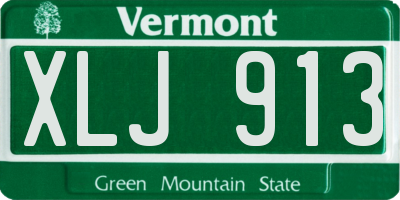 VT license plate XLJ913