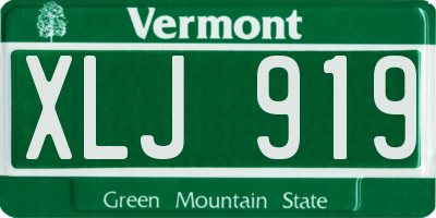 VT license plate XLJ919